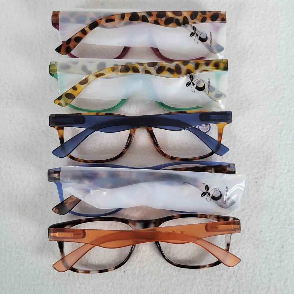 Hummingbird Women Reading Glasses Lawrence Auto-Tint Blue Light +1.50 Orange
